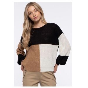 WHISTLER-Block Neutral Chic Sweater